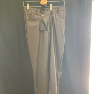 Leather brown pants
